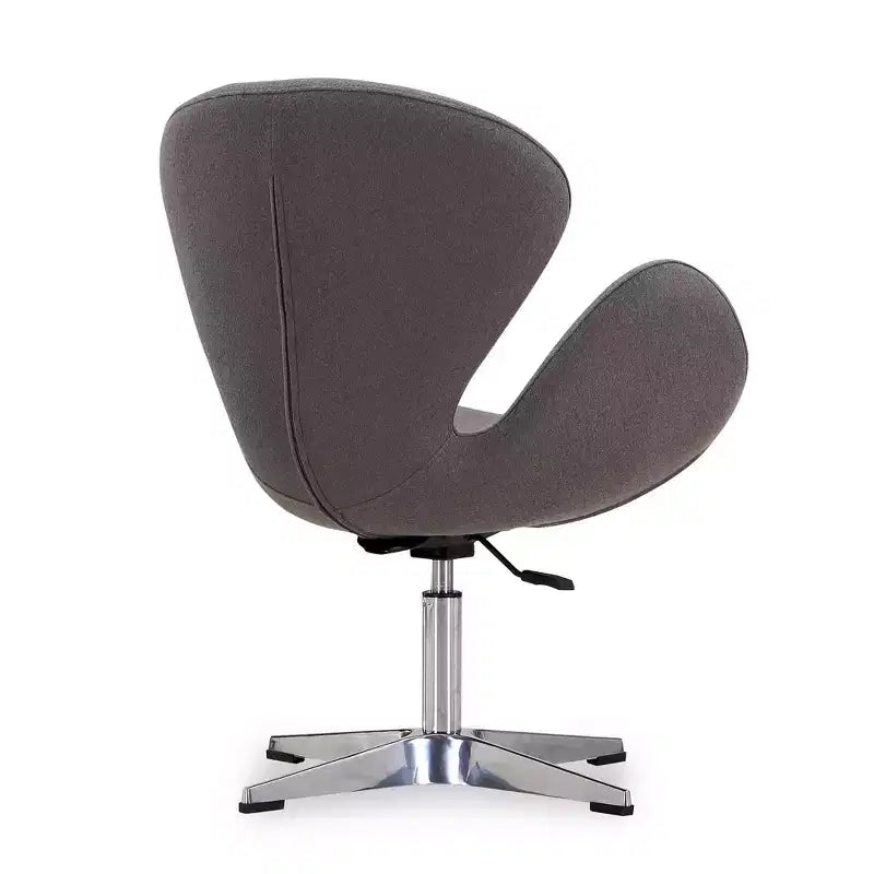 Sedia girevole regolabile in misto lana lampone - Manhattan Comfort