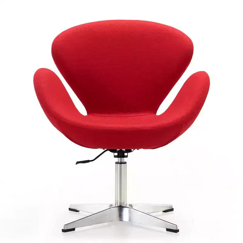 Sedia girevole regolabile in misto lana lampone - Manhattan Comfort