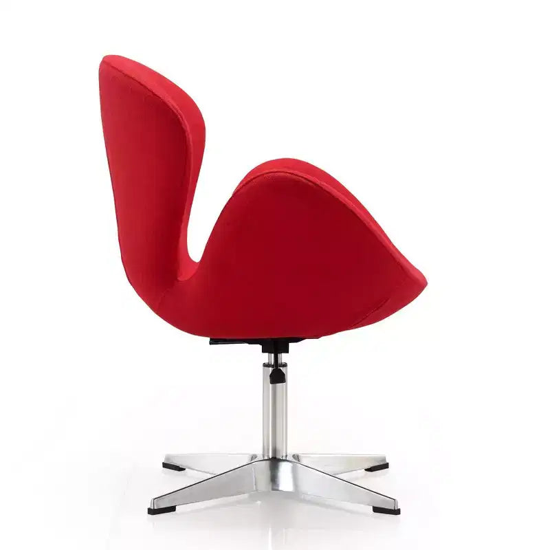 Sedia girevole regolabile in misto lana lampone - Manhattan Comfort