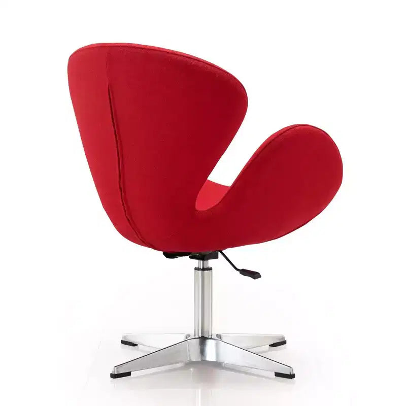 Sedia girevole regolabile in misto lana lampone - Manhattan Comfort