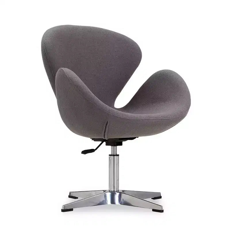 Sedia girevole regolabile in misto lana lampone - Manhattan Comfort