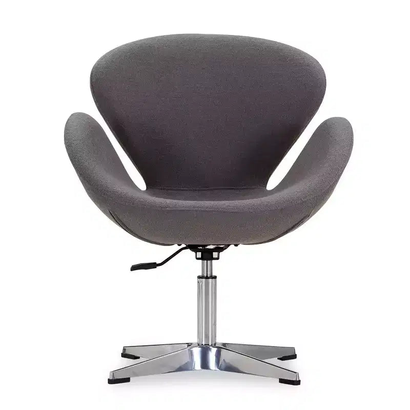 Sedia girevole regolabile in misto lana lampone - Manhattan Comfort