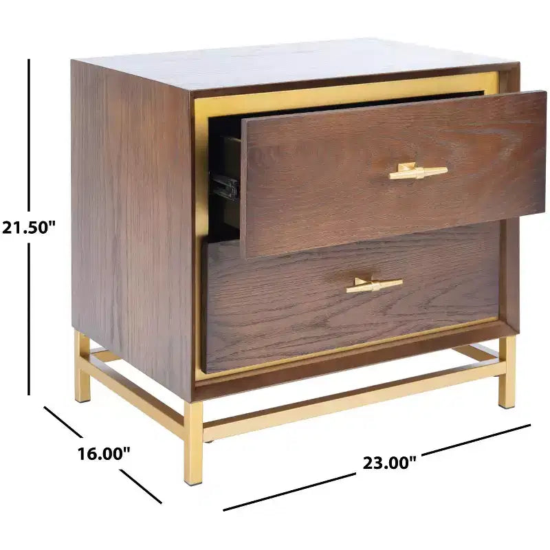 Comodino a 2 cassetti Fenno - NST6401 - Safavieh