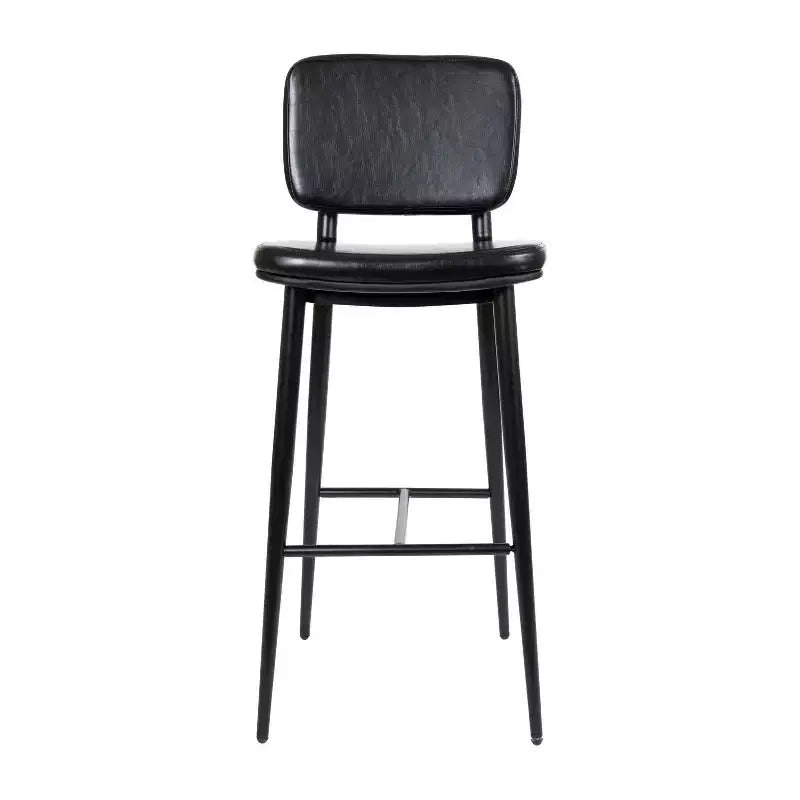 Sgabelli Flash Furniture Kenzie di Grado Commerciale a Schienale Medio - Rivestimento in LeatherSoft - Telaio in Ferro con Poggiapiedi Integrato - Set da 2