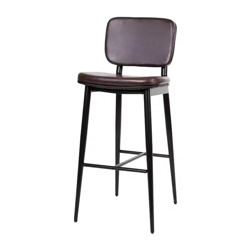 Sgabelli Flash Furniture Kenzie di Grado Commerciale a Schienale Medio - Rivestimento in LeatherSoft - Telaio in Ferro con Poggiapiedi Integrato - Set da 2