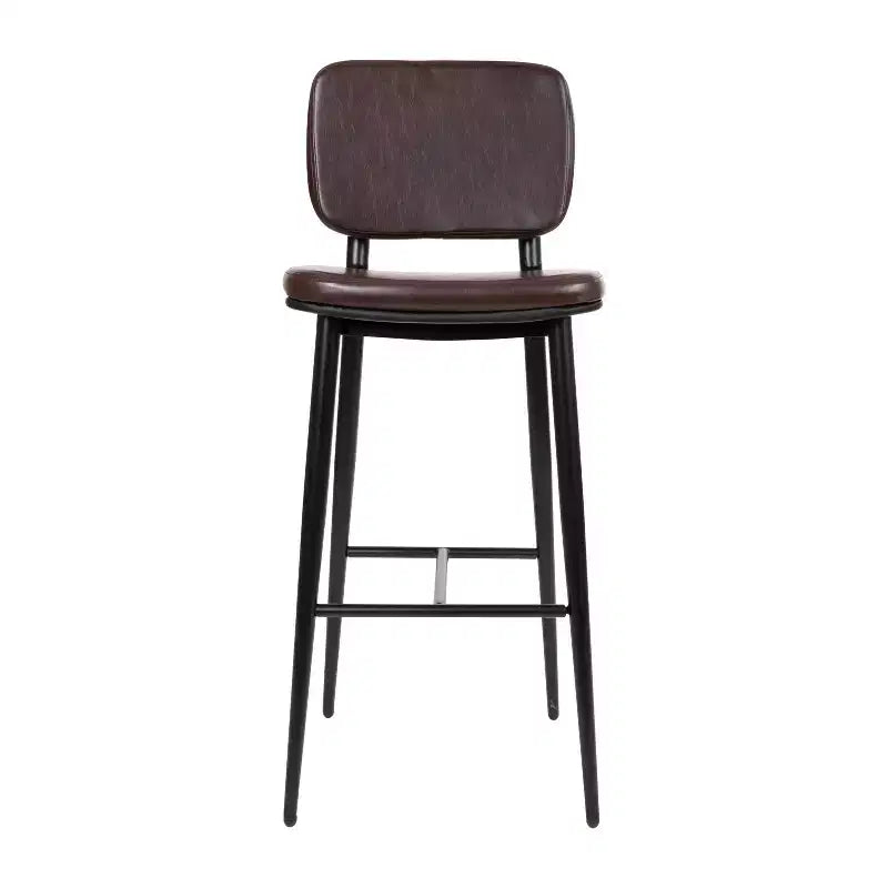Sgabelli Flash Furniture Kenzie di Grado Commerciale a Schienale Medio - Rivestimento in LeatherSoft - Telaio in Ferro con Poggiapiedi Integrato - Set da 2