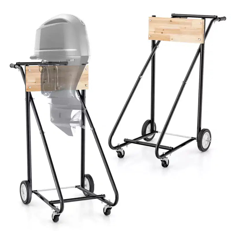 Costway Outboard Boat Motor Stand Heavy Duty Engine Carrier Cart Dolly with 4 Smooth Wheels