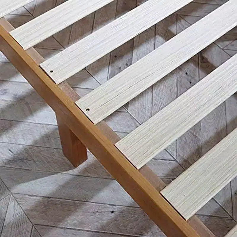 MUSEHOMEINC Letto a Piattaforma Rustico in Pino Massiccio con Testiera Design a 2 Vie, King