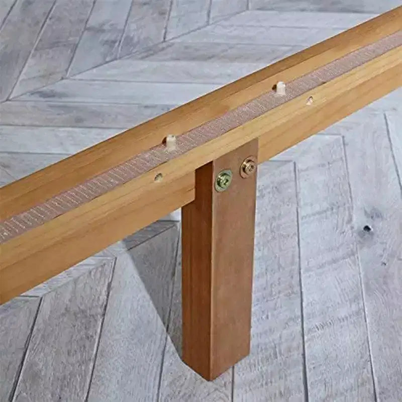 MUSEHOMEINC Letto a Piattaforma Rustico in Pino Massiccio con Testiera Design a 2 Vie, King