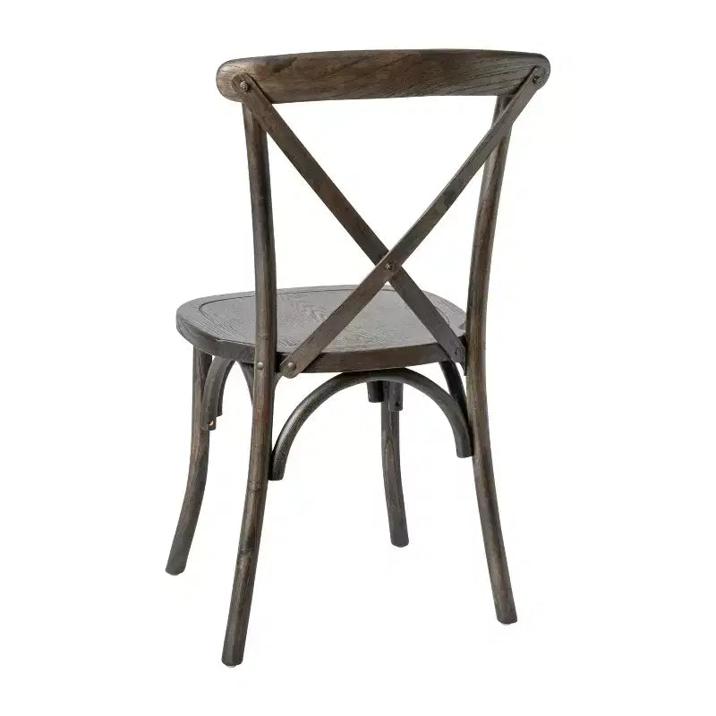 Sedia da pranzo bistrot impilabile con schienale a croce in legno Davisburg Merrick Lane