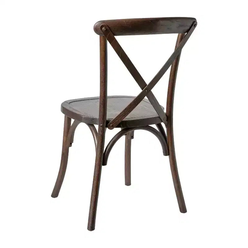 Sedia da pranzo bistrot impilabile con schienale a croce in legno Davisburg Merrick Lane
