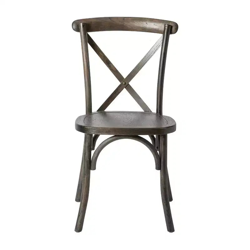 Sedia da pranzo bistrot impilabile con schienale a croce in legno Davisburg Merrick Lane