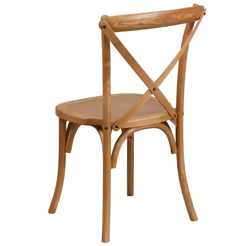 Sedia da pranzo bistrot impilabile con schienale a croce in legno Davisburg Merrick Lane