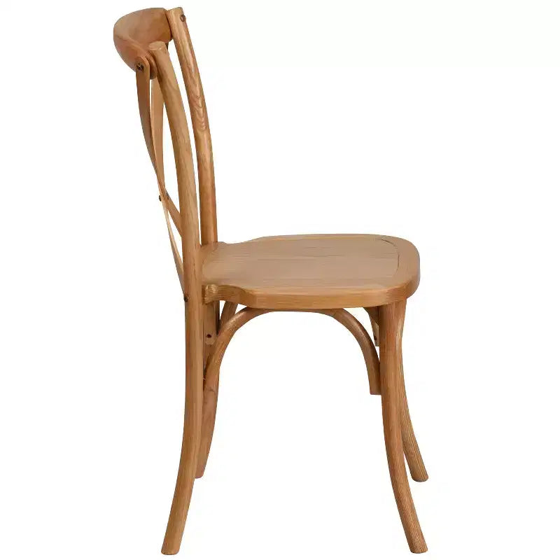 Sedia da pranzo bistrot impilabile con schienale a croce in legno Davisburg Merrick Lane