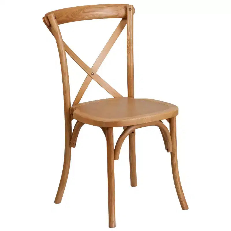 Sedia da pranzo bistrot impilabile con schienale a croce in legno Davisburg Merrick Lane