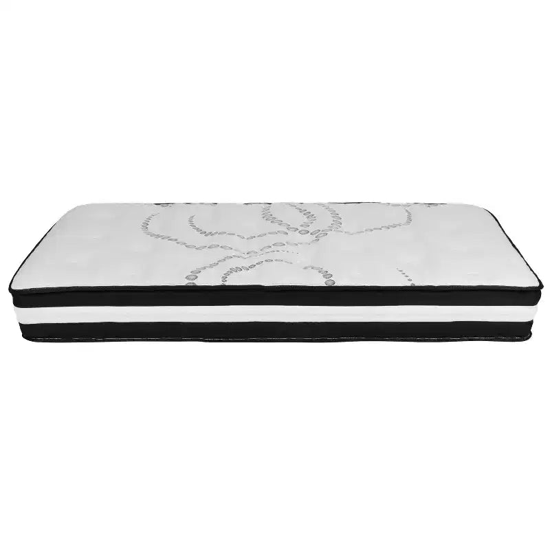Flash Furniture Telaio Letto a Piattaforma in Metallo da 14 Pollici con Materasso a Molle Insacchettate da 10 Pollici in Scatola e Topper in Memory Foam Gel Refrigerante da 2 Pollici