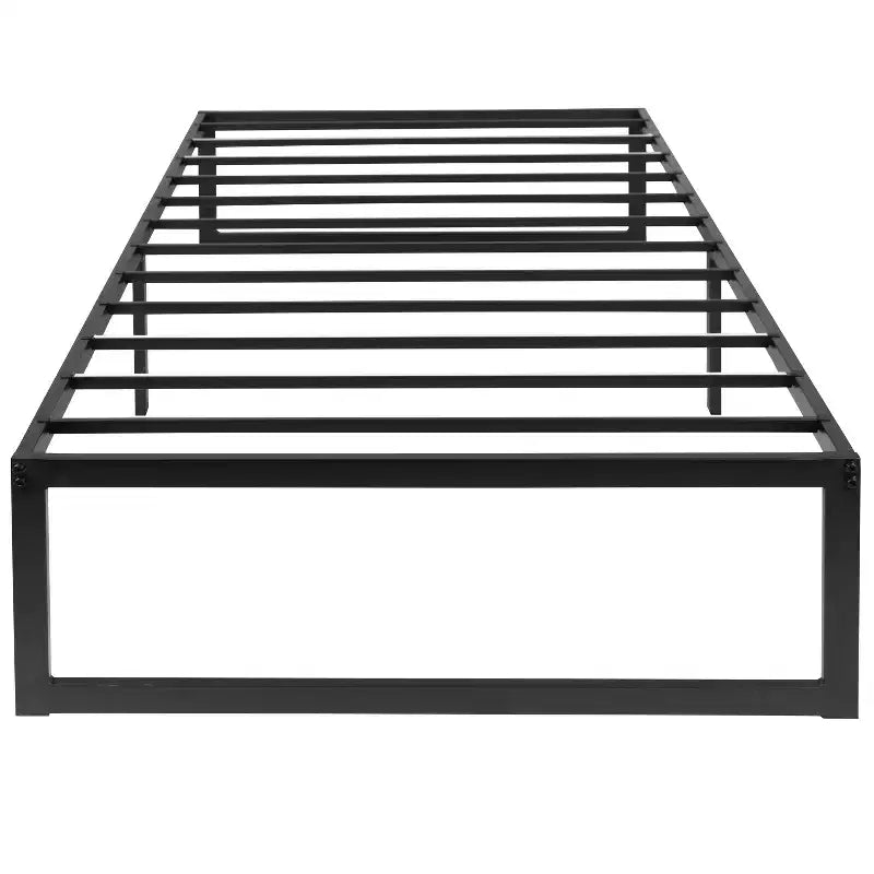 Flash Furniture Telaio Letto a Piattaforma in Metallo da 14 Pollici con Materasso a Molle Insacchettate da 10 Pollici in Scatola e Topper in Memory Foam Gel Refrigerante da 2 Pollici