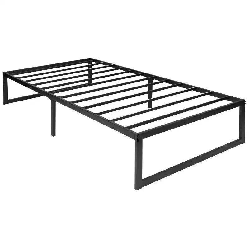 Flash Furniture Telaio Letto a Piattaforma in Metallo da 14 Pollici con Materasso a Molle Insacchettate da 10 Pollici in Scatola e Topper in Memory Foam Gel Refrigerante da 2 Pollici