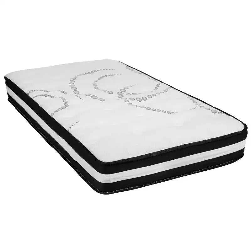 Flash Furniture Telaio Letto a Piattaforma in Metallo da 14 Pollici con Materasso a Molle Insacchettate da 10 Pollici in Scatola e Topper in Memory Foam Gel Refrigerante da 2 Pollici