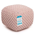 BirdRock Home Square Pouf Foot Stool Ottoman - Dusty Rose