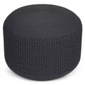 BirdRock Home Woven Knitted Indoor or Outdoor Pouf - Grey