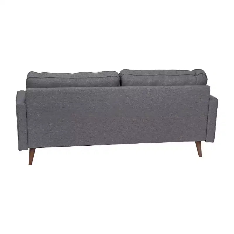 Divano moderno di metà secolo Flash Furniture Hudson con rivestimento trapuntato e gambe in legno massello
