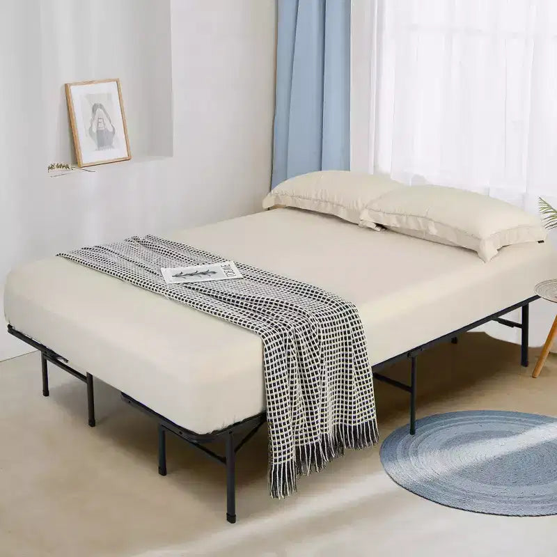 Struttura letto a piattaforma pieghevole in metallo Costway 13 pollici Base materasso 660 libbre