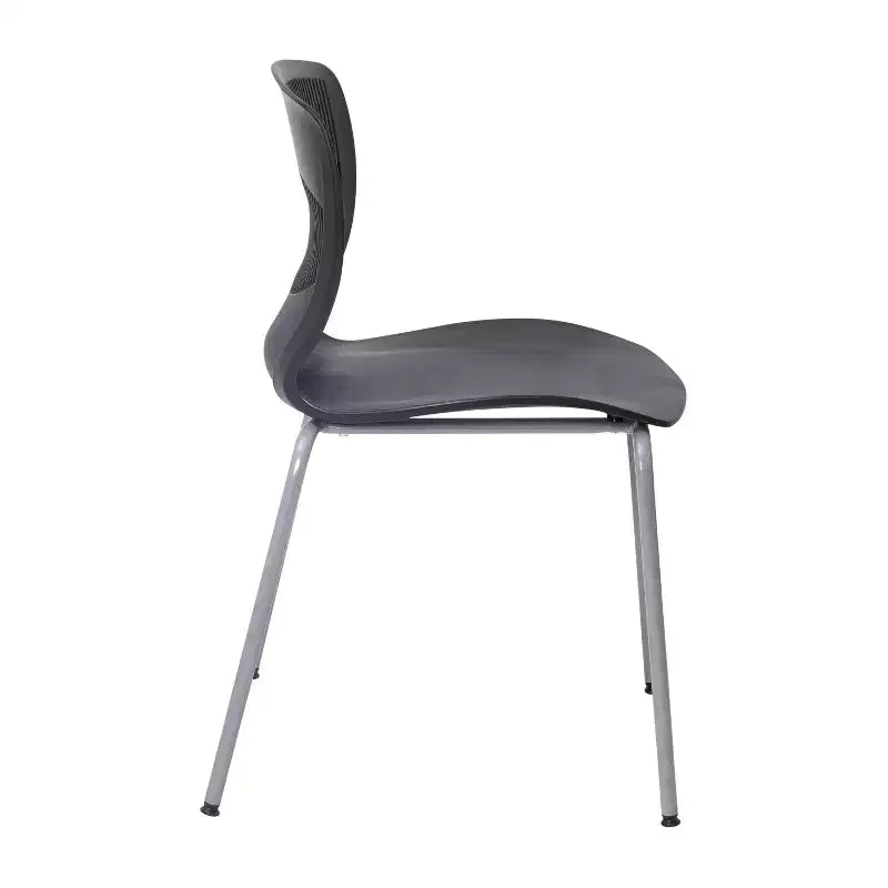 Flash Furniture Serie HERCULES Set di 5 sedie impilabili ergonomiche di grado commerciale con capacità di 349 kg, supporto lombare e struttura in acciaio