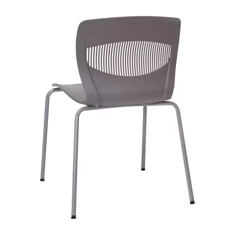 Flash Furniture Serie HERCULES Set di 5 sedie impilabili ergonomiche di grado commerciale con capacità di 349 kg, supporto lombare e struttura in acciaio