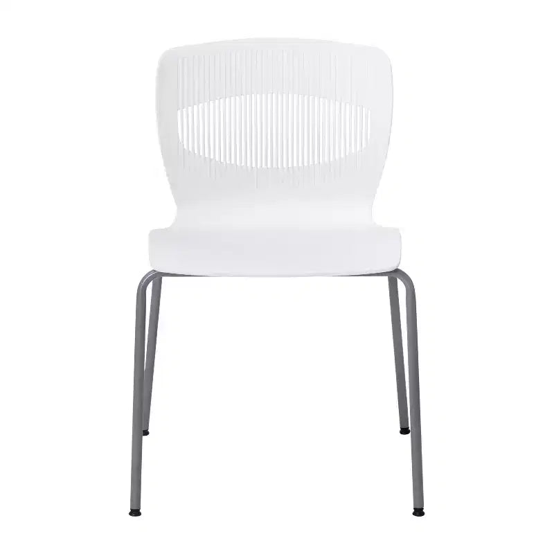 Flash Furniture Serie HERCULES Set di 5 sedie impilabili ergonomiche di grado commerciale con capacità di 349 kg, supporto lombare e struttura in acciaio