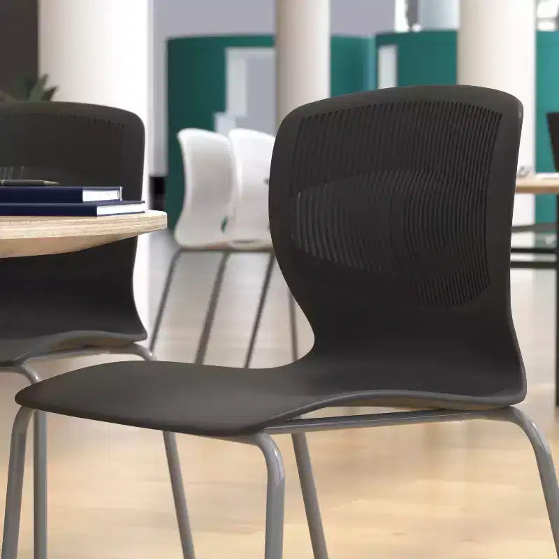 Flash Furniture Serie HERCULES Set di 5 sedie impilabili ergonomiche di grado commerciale con capacità di 349 kg, supporto lombare e struttura in acciaio