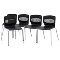 Flash Furniture Serie HERCULES Set di 5 sedie impilabili ergonomiche di grado commerciale con capacità di 349 kg, supporto lombare e struttura in acciaio