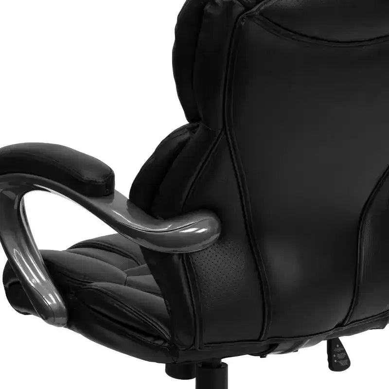 Sedia da ufficio girevole direzionale a schienale alto, colore nero/marrone, 1 persona