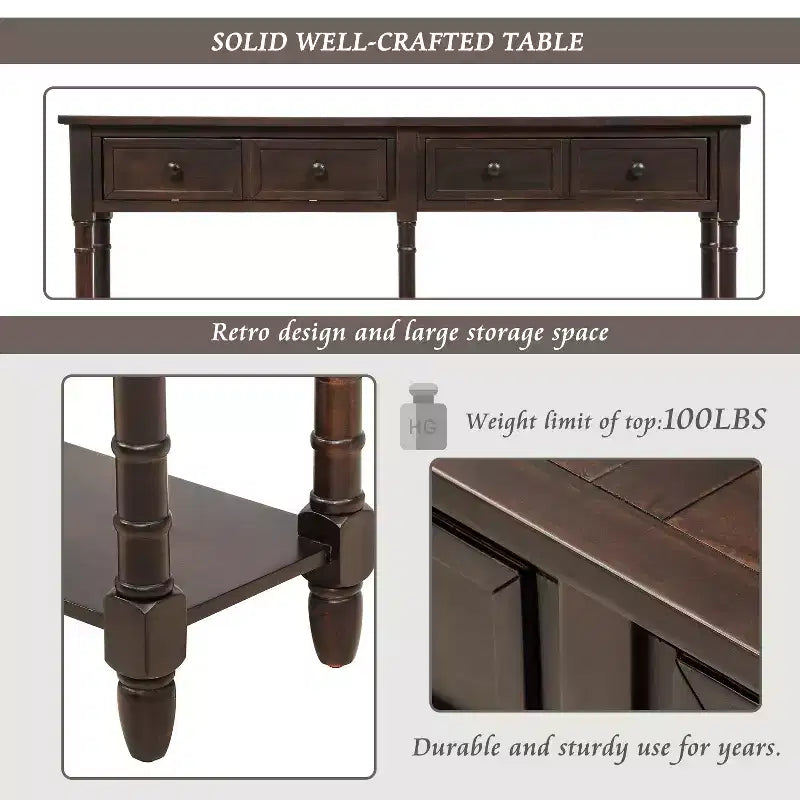 Consolle con due cassetti e ripiano inferiore - ModernLuxe