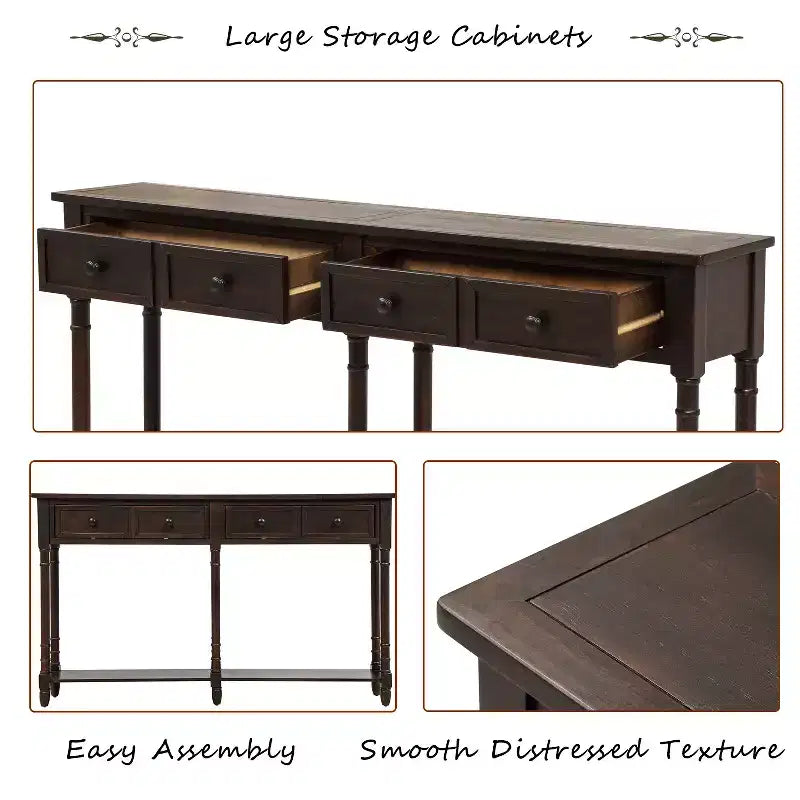 Consolle con due cassetti e ripiano inferiore - ModernLuxe