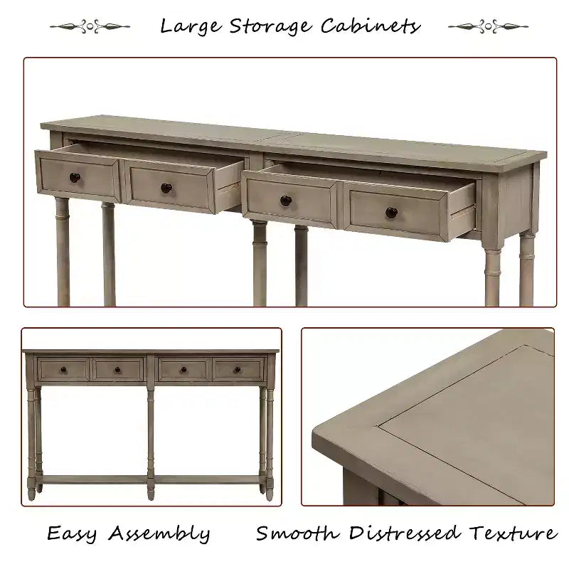 Consolle con due cassetti e ripiano inferiore - ModernLuxe