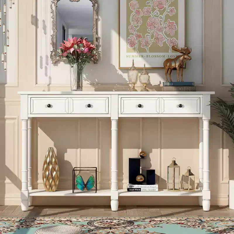 Consolle con due cassetti e ripiano inferiore - ModernLuxe
