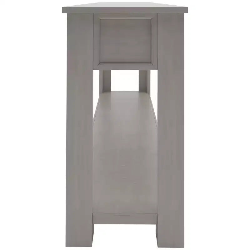 Consolle/Tavolo da divano da 63W con cassetti portaoggetti e ripiano inferiore 4Q - ModernLuxe