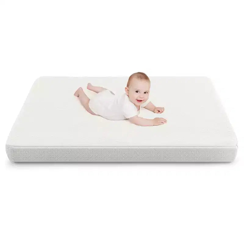 Costway 38'' x 26'' Materasso per Lettino da Viaggio/Box Neonato a Doppia Faccia con Fodera Removibile Lavabile