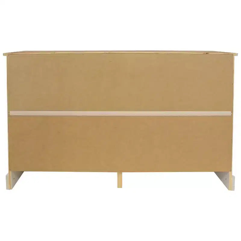 Sunnydaze Credenza con 3 Cassetti e 3 Ante - Struttura in Pino Massiccio - Bianca - 32