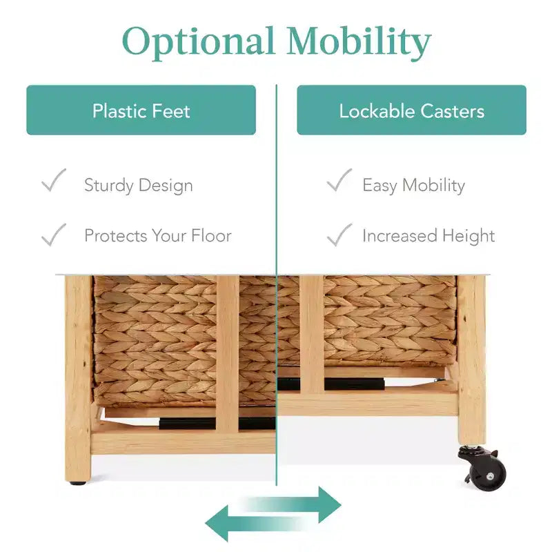 Mobile classificatore verticale Best Choice Products per casa, ufficio con telaio in legno di gomma, ruote piroettanti bloccabili