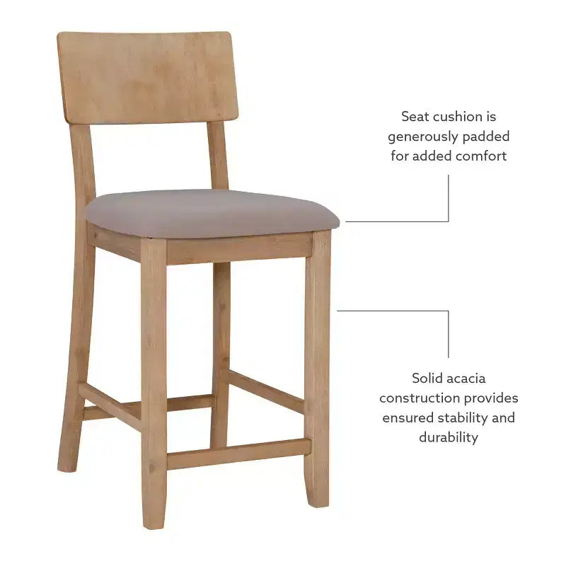 Sgabello da bar Jordan Counter Height 24 - Linon