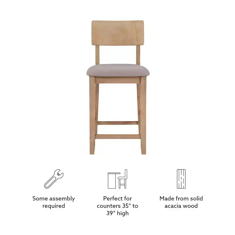 Sgabello da bar Jordan Counter Height 24 - Linon