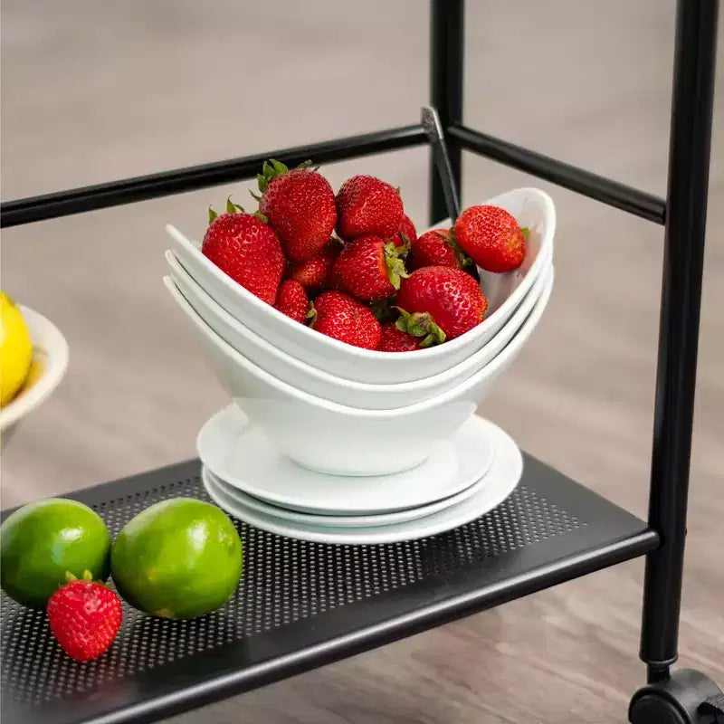 IRIS USA Carrello portaoggetti in metallo con rotelle, Carrello da cucina