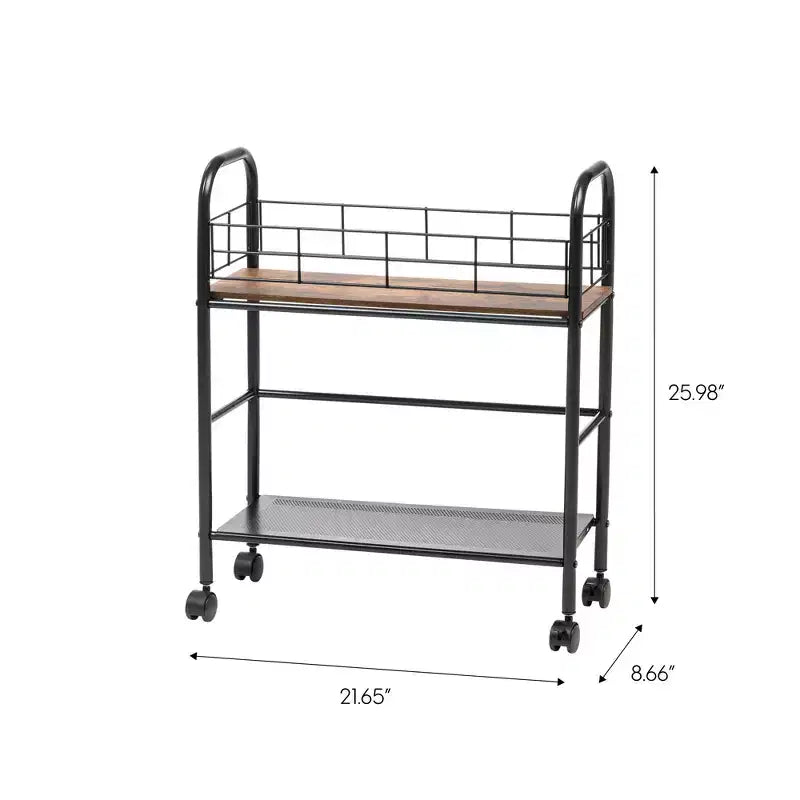 IRIS USA Carrello portaoggetti in metallo con rotelle, Carrello da cucina