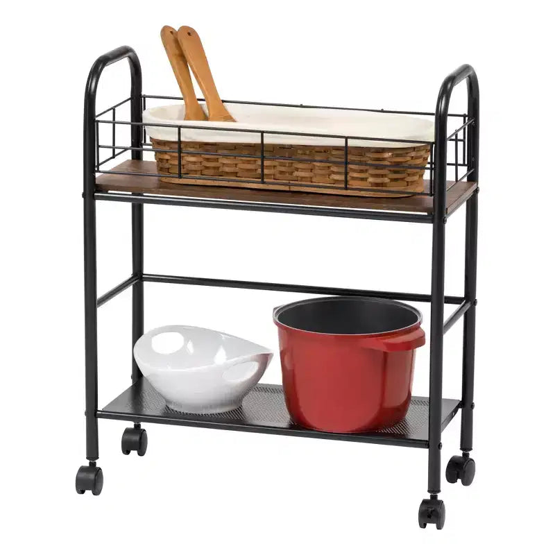 IRIS USA Carrello portaoggetti in metallo con rotelle, Carrello da cucina