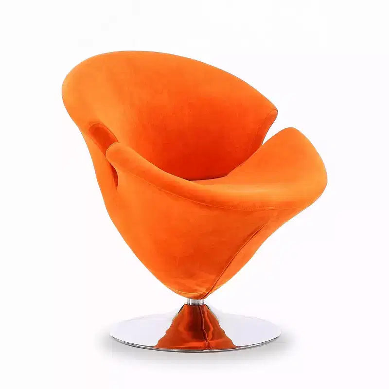 Set di 2 Poltrone Tulip Girevoli in Velluto - Manhattan Comfort
