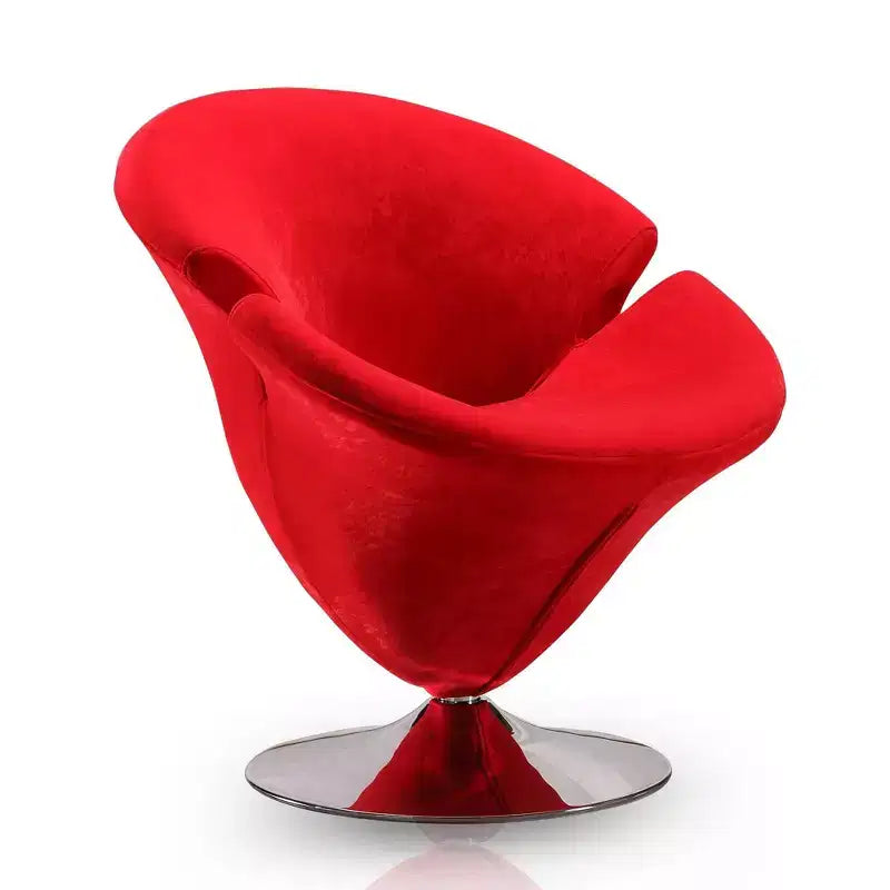 Set di 2 Poltrone Tulip Girevoli in Velluto - Manhattan Comfort