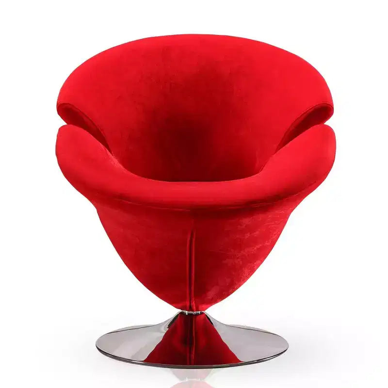 Set di 2 Poltrone Tulip Girevoli in Velluto - Manhattan Comfort