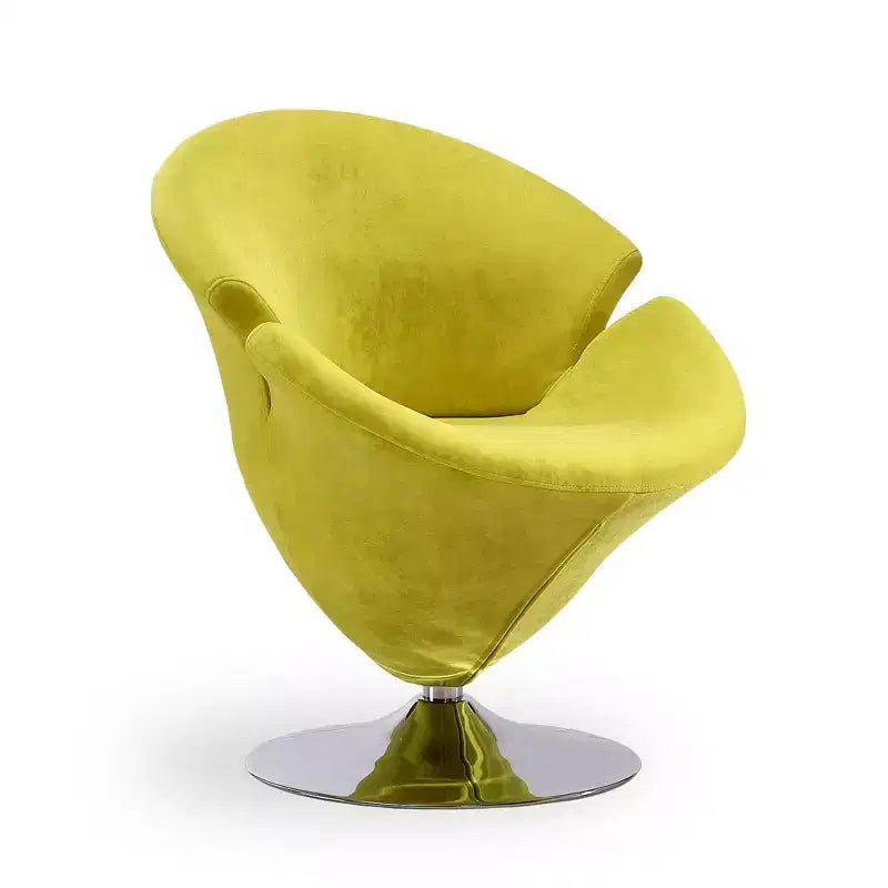 Set di 2 Poltrone Tulip Girevoli in Velluto - Manhattan Comfort